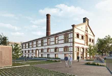 Aménagement d'une ancienne halle en bureaux pour un siège social